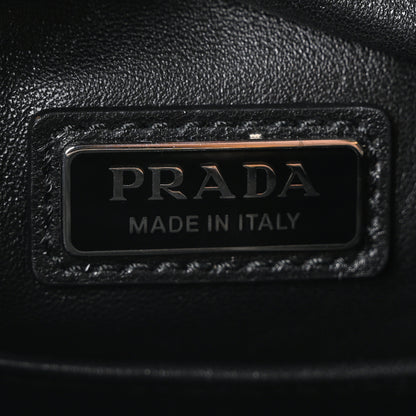 Prada Soft Lux Calfskin Shoulder Bag Black 6 of 10