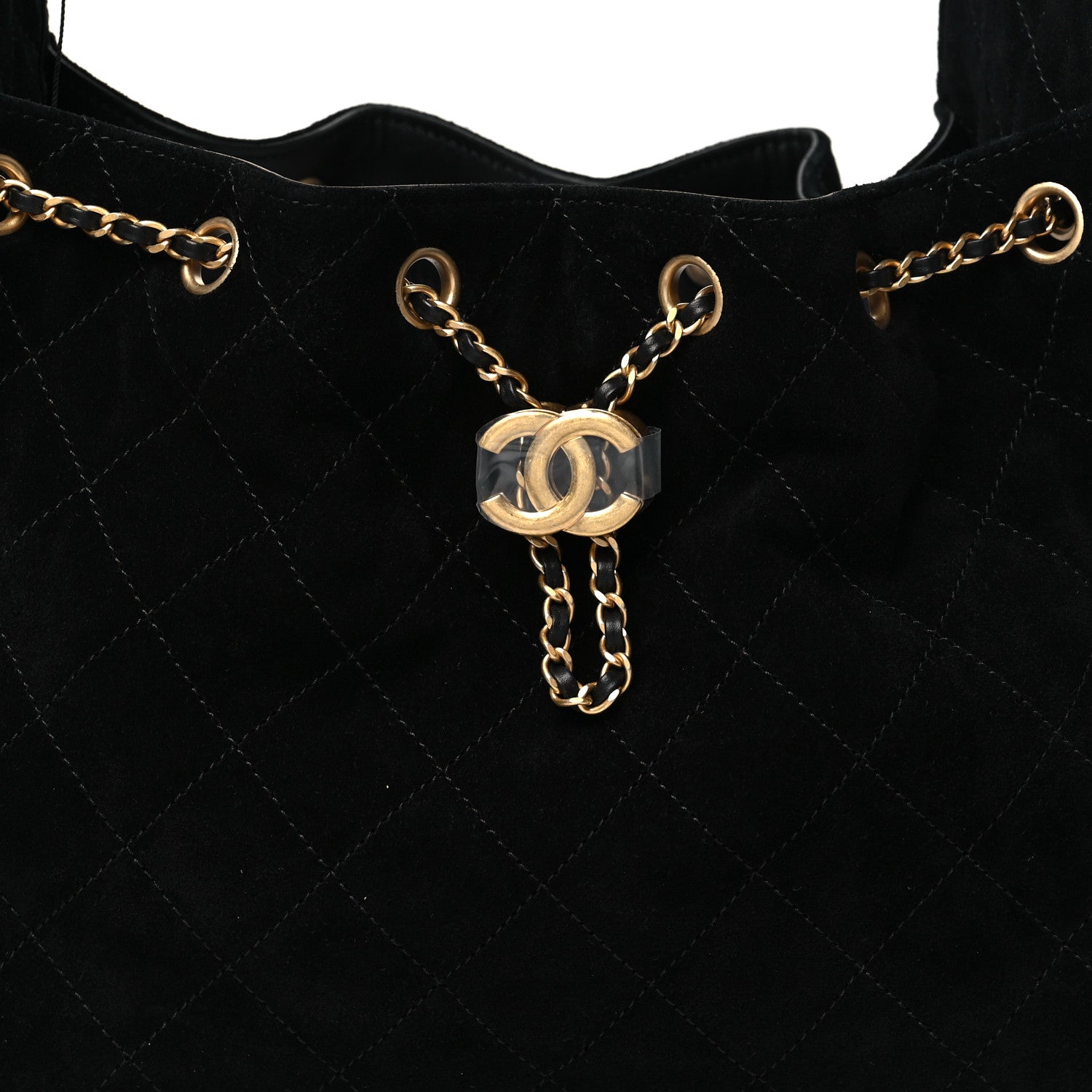 Chanel Suede Quilted Small Chanel 25 Handbag Black 8 of 11