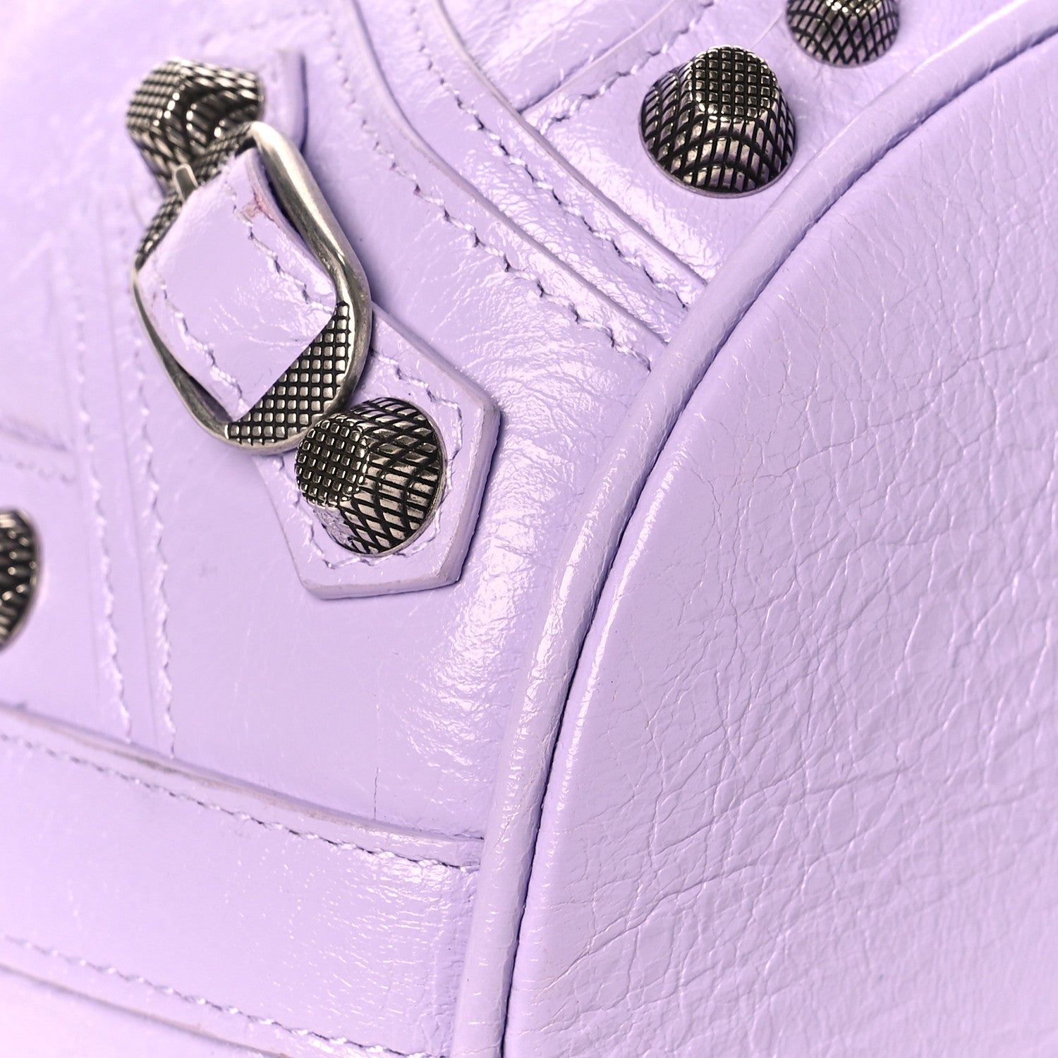 Balenciaga Agneau Arena Le Cagole Bucket Bag XS Lilac 9 of 11