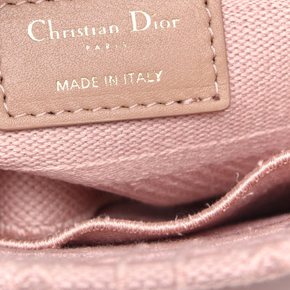 Christian Dior Canvas Embroidered Cannage Medium Lady D-Lite Pink 6 of 9