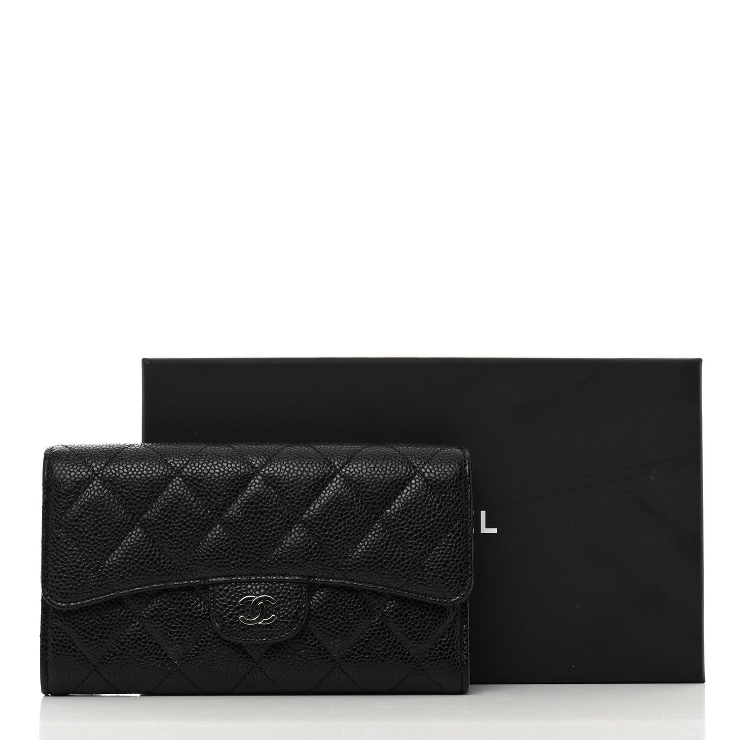 Chanel Caviar Quilted Large Flap Wallet Black 10 of 10