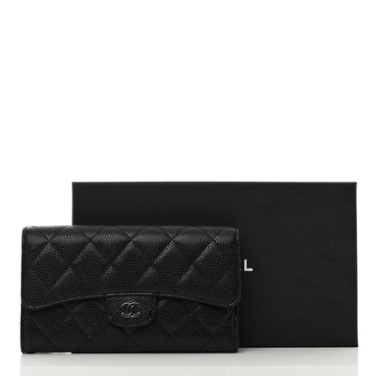 Chanel Caviar Quilted Large Flap Wallet Black 10 of 10