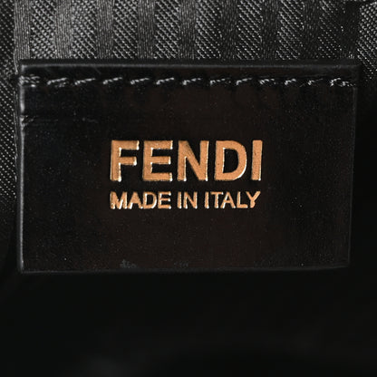 Fendi Jacquard Leopard Print Mia Shoulder Bag Taupe Black 6 of 10
