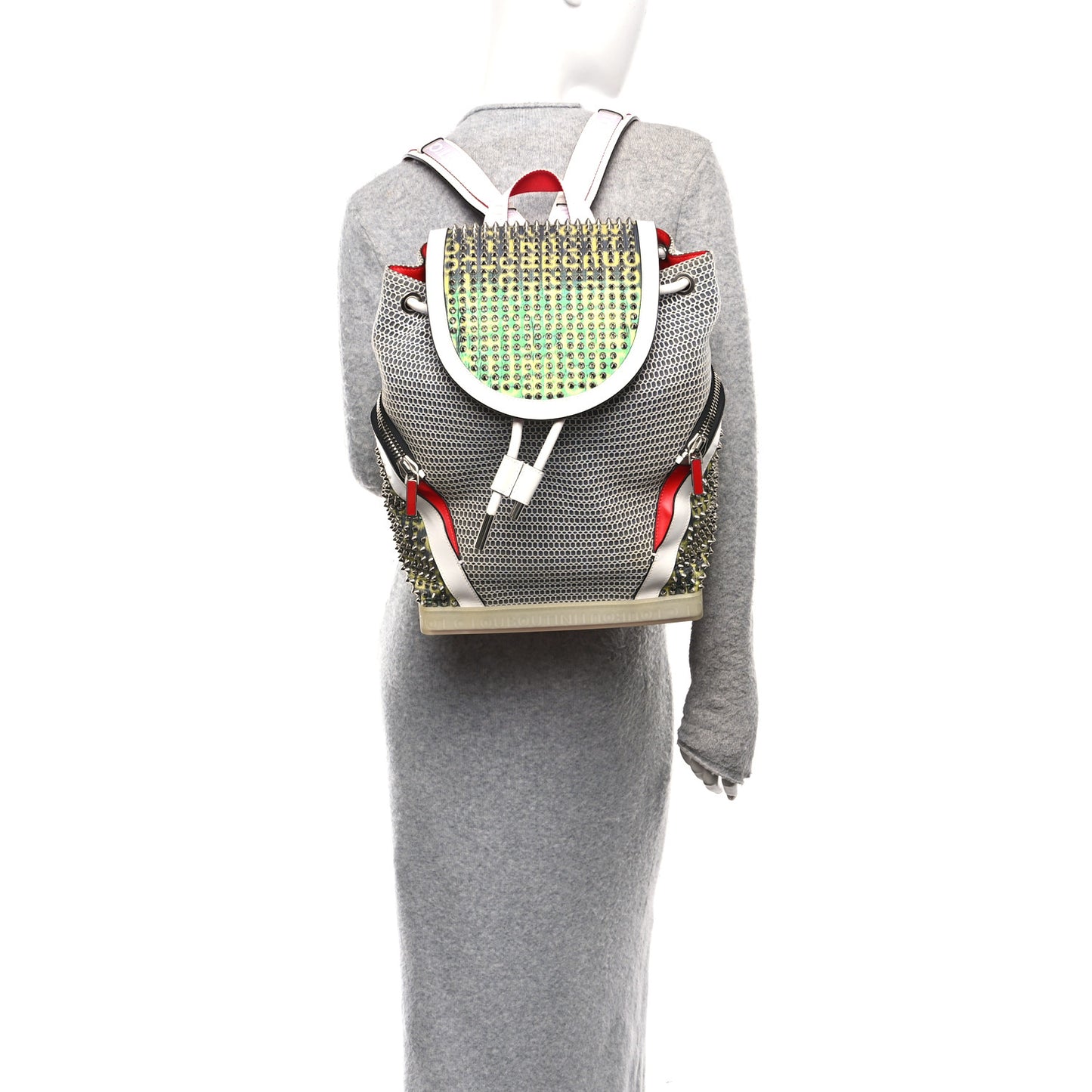 Calfskin Explorafunk Backpack White Multicolor