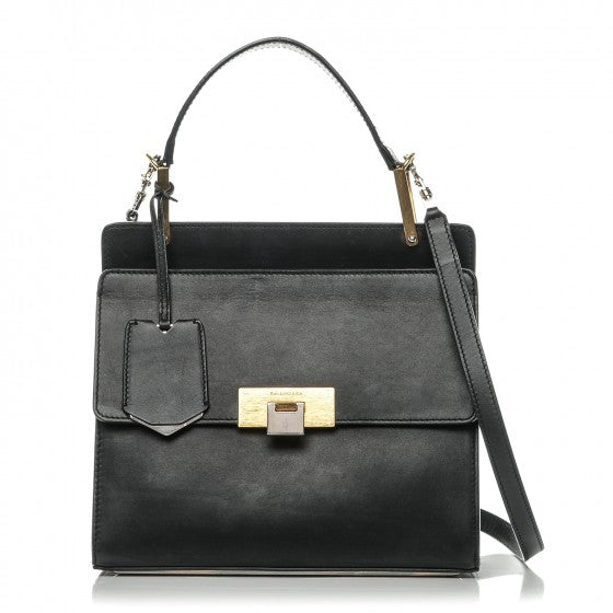 Calfskin Le Dix Cartable S Bag Black