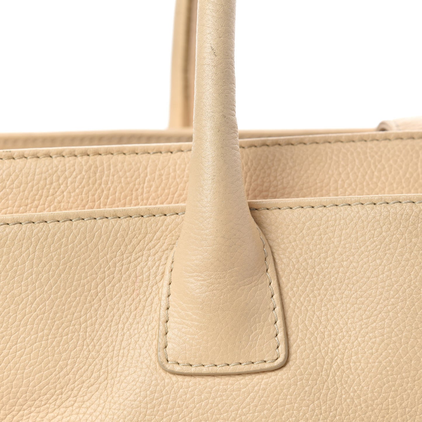 Calfskin Cerf Executive Shopper Tote Beige Clair
