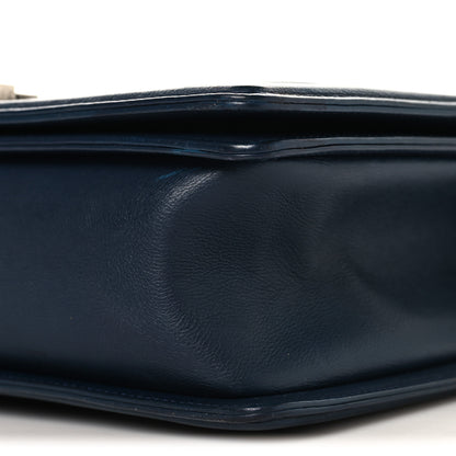 Chanel Calfskin Quilted Double Stitch New Medium Boy Flap Navy Blue 10 of 10