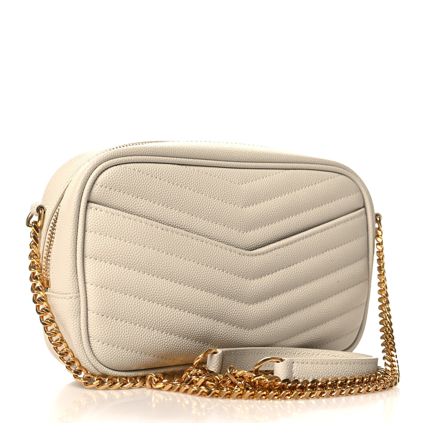 Grain De Poudre Matelasse Monogram Mini Lou Camera Bag Crema Soft