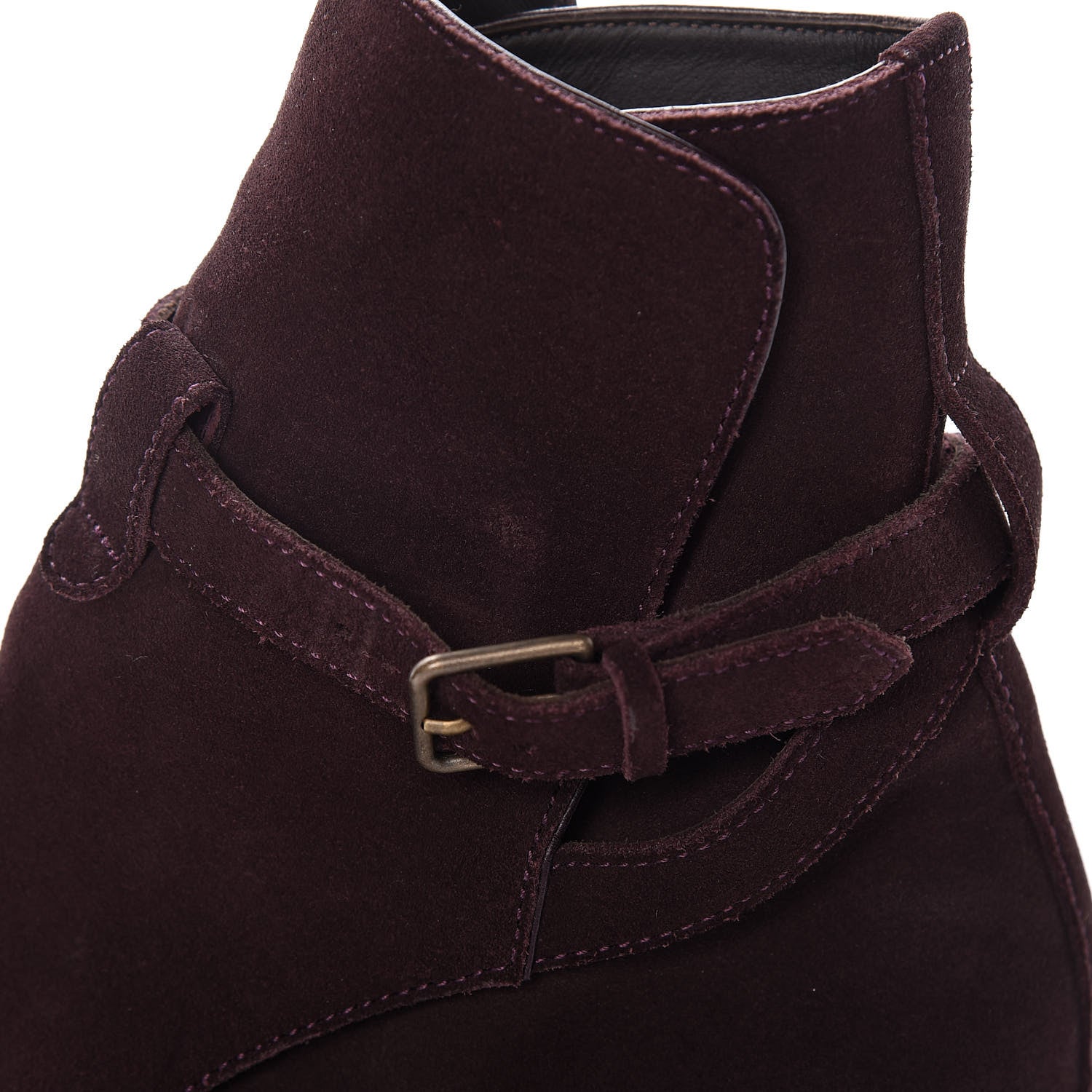 Saint Laurent Suede Soho Calfskin Ankle Boots 40 Deep Blood 19 of 25