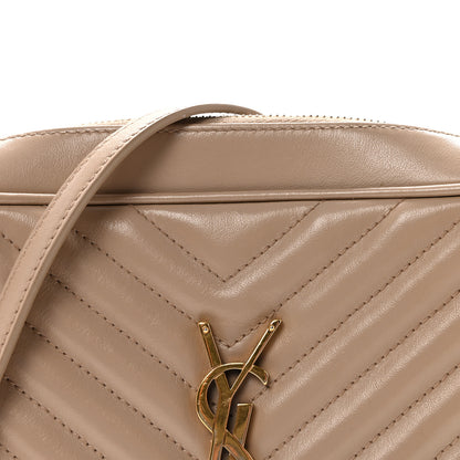 Saint Laurent Calfskin Matelasse Monogram Lou Camera Bag Dark Beige 7 of 9