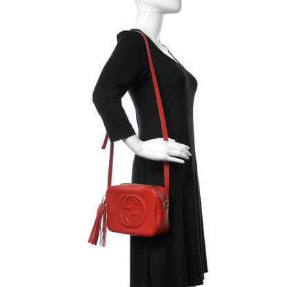 Gucci Pebbled Calfskin Small Soho Disco Bag Tabasco Red 2 of 10