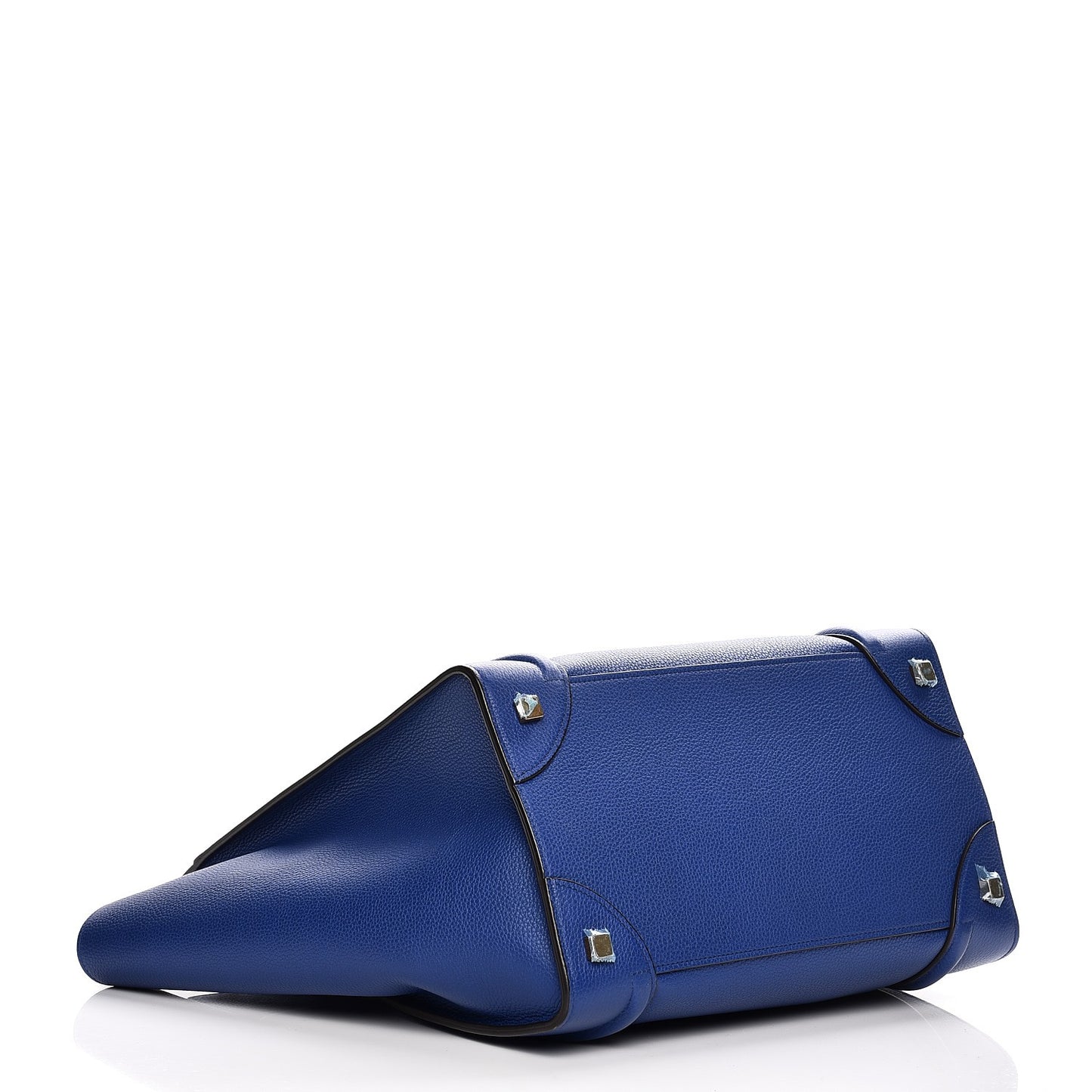 Drummed Calfskin Mini Luggage Indigo