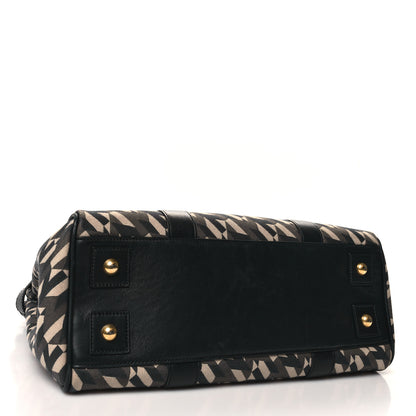 Mulberry Monogram Smooth Calfskin Canvas Print Bayswater Black 4 of 11