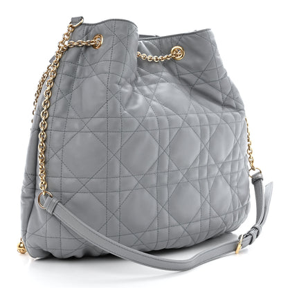 Christian Dior Lambskin Supple Macrocannage Ammi Bag Grey 3 of 10