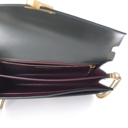 Saint Laurent Smooth Calfskin Monogram Cassandra Clasp Bag Dark Green 5 of 8