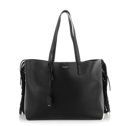 Saint Laurent Calfskin Large Fringe Shopping Tote Black 1 of 8