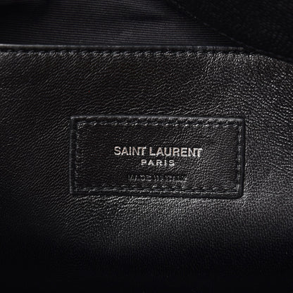 Saint Laurent Grain De Poudre Medium West Hollywood Monogram Fold-Over Black 7 of 12
