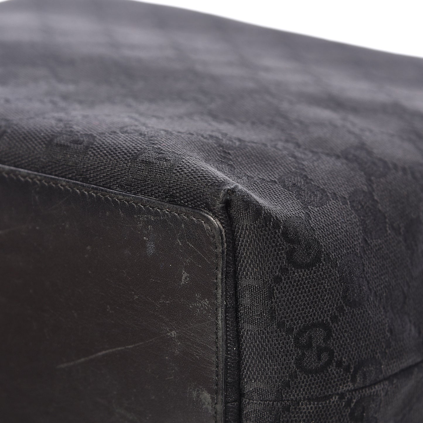 Monogram Bucket Tote Black