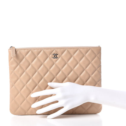 Chanel Caviar Quilted Medium Cosmetic Case Beige 2 of 10