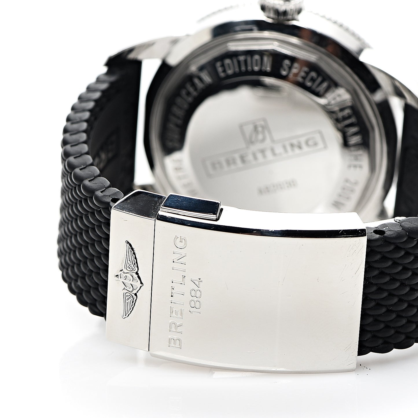 Stainless Steel Rubber 44mm Superocean Heritage II B20 Automatic Watch Volcano Black AB2030