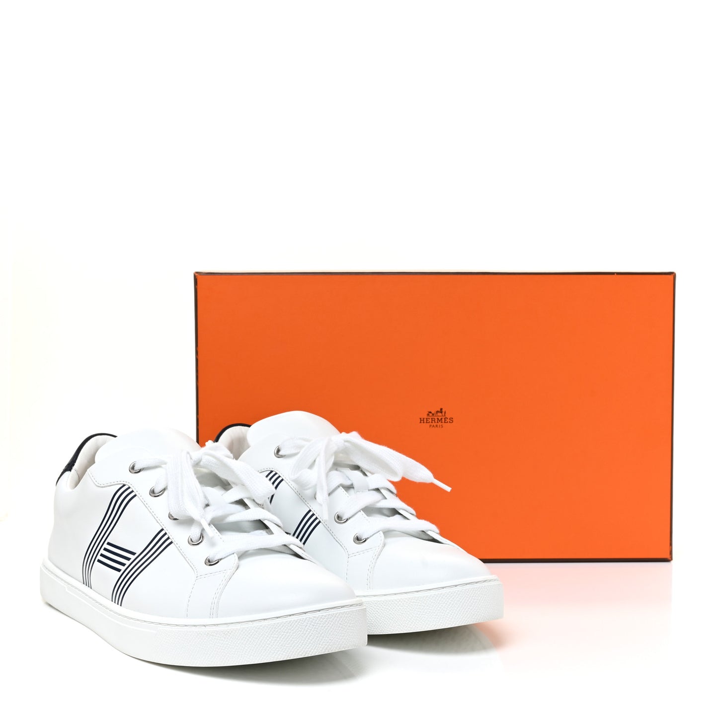 Calfskin Mens Advantage Sneakers 43.5 White Black