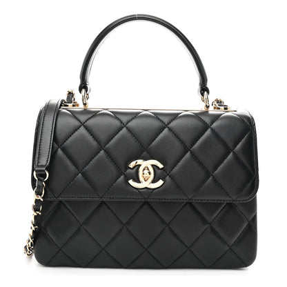 Chanel Lambskin Quilted Small Trendy CC Dual Handle Flap Bag Black 1 of 10