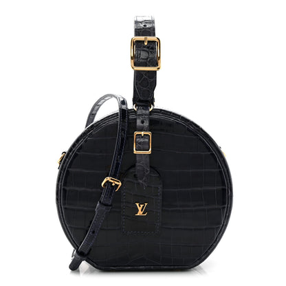 Louis Vuitton Crocodile Petite Boite Chapeau Navy 1 of 9