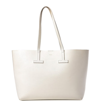Tom Ford Grained Calfskin Small T Tote White 1 of 14