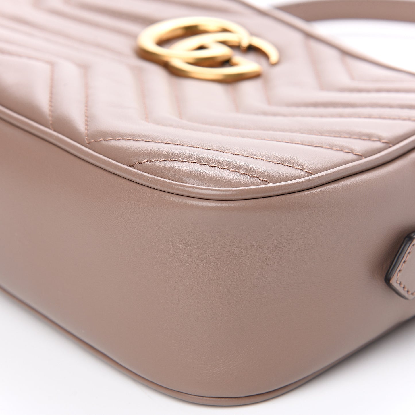 Calfskin Matelasse Small GG Marmont Chain Shoulder Bag Porcelain Rose