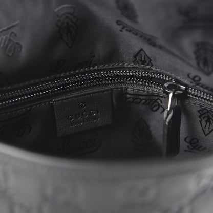Gucci Guccissima Small Flap Messenger Bag Black 8 of 10