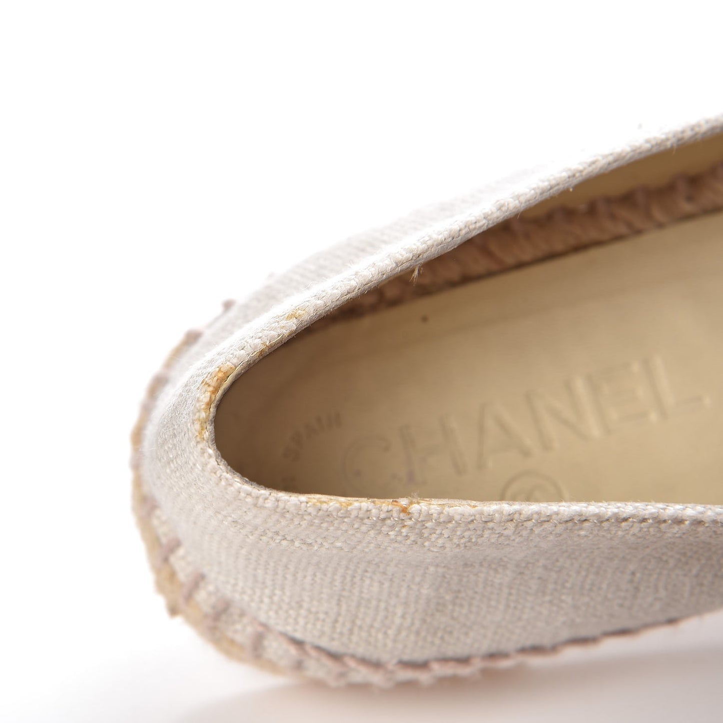 Linen CC Espadrilles 39 Beige Black
