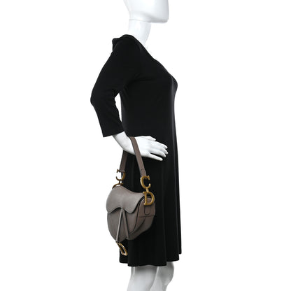 Christian Dior Grained Calfskin Saddle Bag Warm Taupe 2 of 9