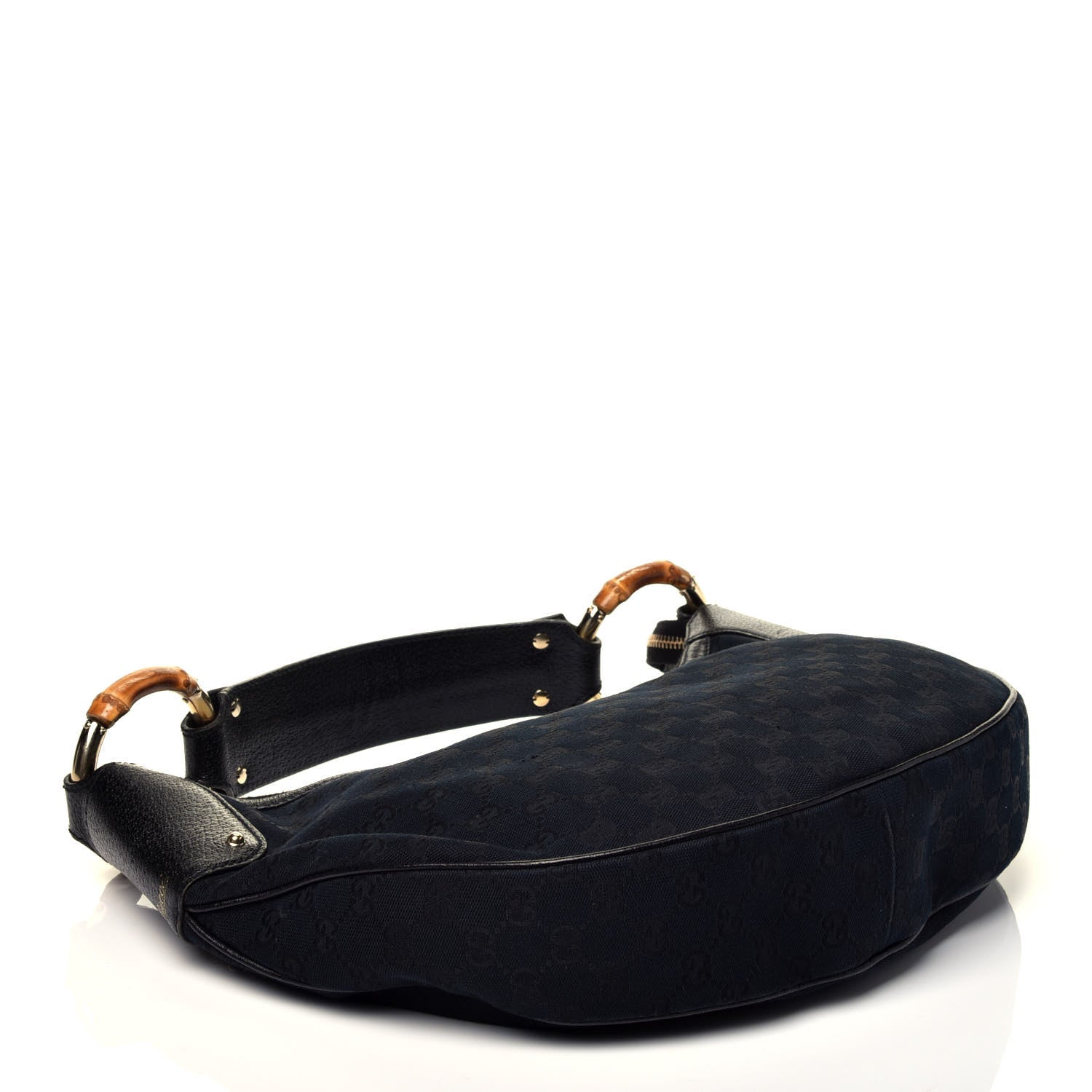 Gucci Monogram Bamboo Ring Hobo Black 4 of 10