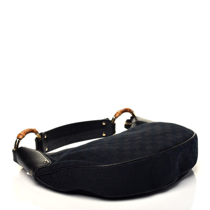 Gucci Monogram Bamboo Ring Hobo Black 4 of 10