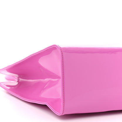 Telfar Patent Vegan Leather Medium Shopping Bag Pink 9 of 10