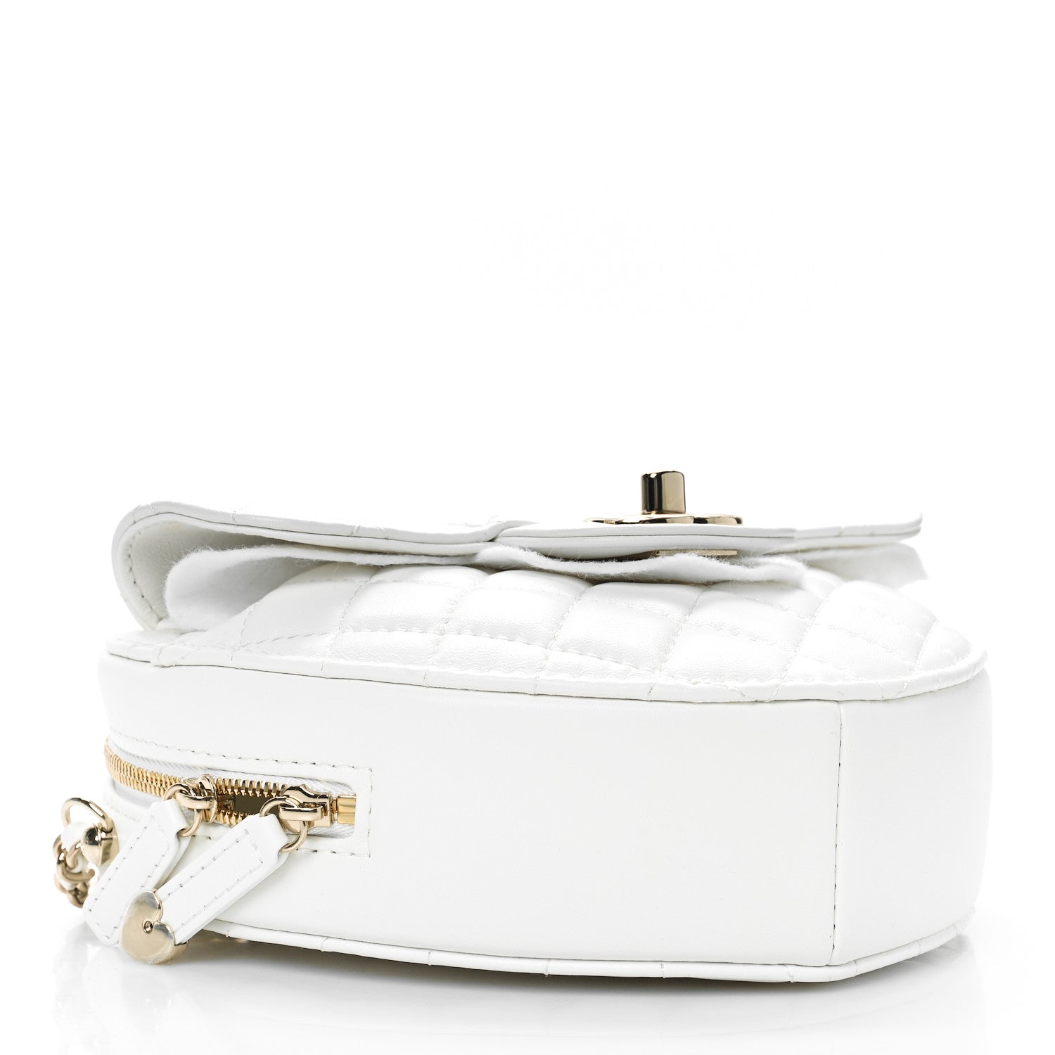 Chanel Lambskin Quilted CC In Love Heart Bag White 4 of 8