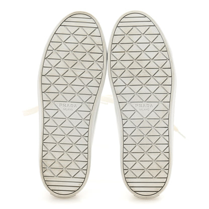 Prada Spazzolato Rois Metal Triangle Logo 25mm Sneakers 39.5 White Soleil 6 of 12