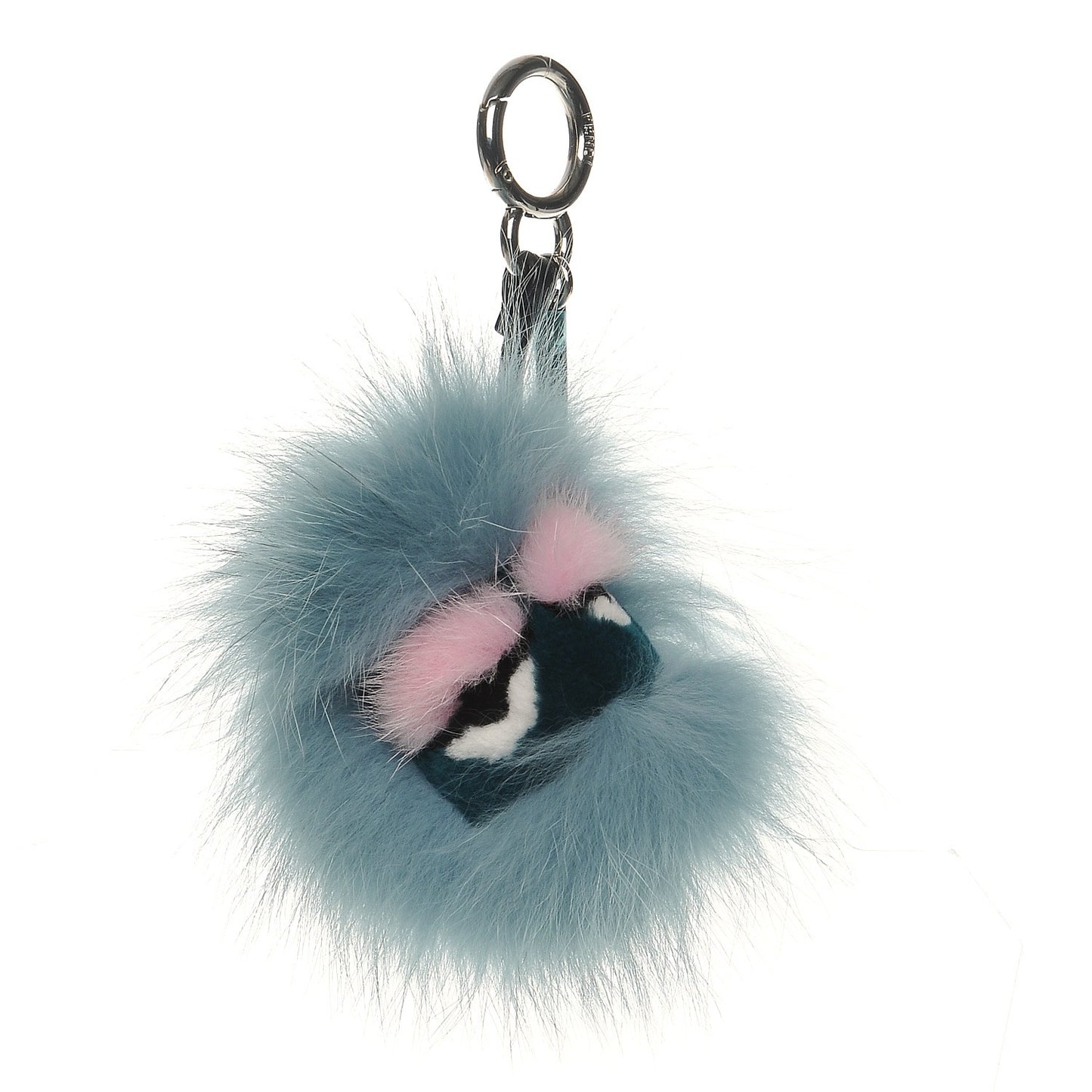 Fox Mink Rabbit Fur Vitello Flamingo Mini Monster Bag Bug Charm Lagoon Black Multicolor