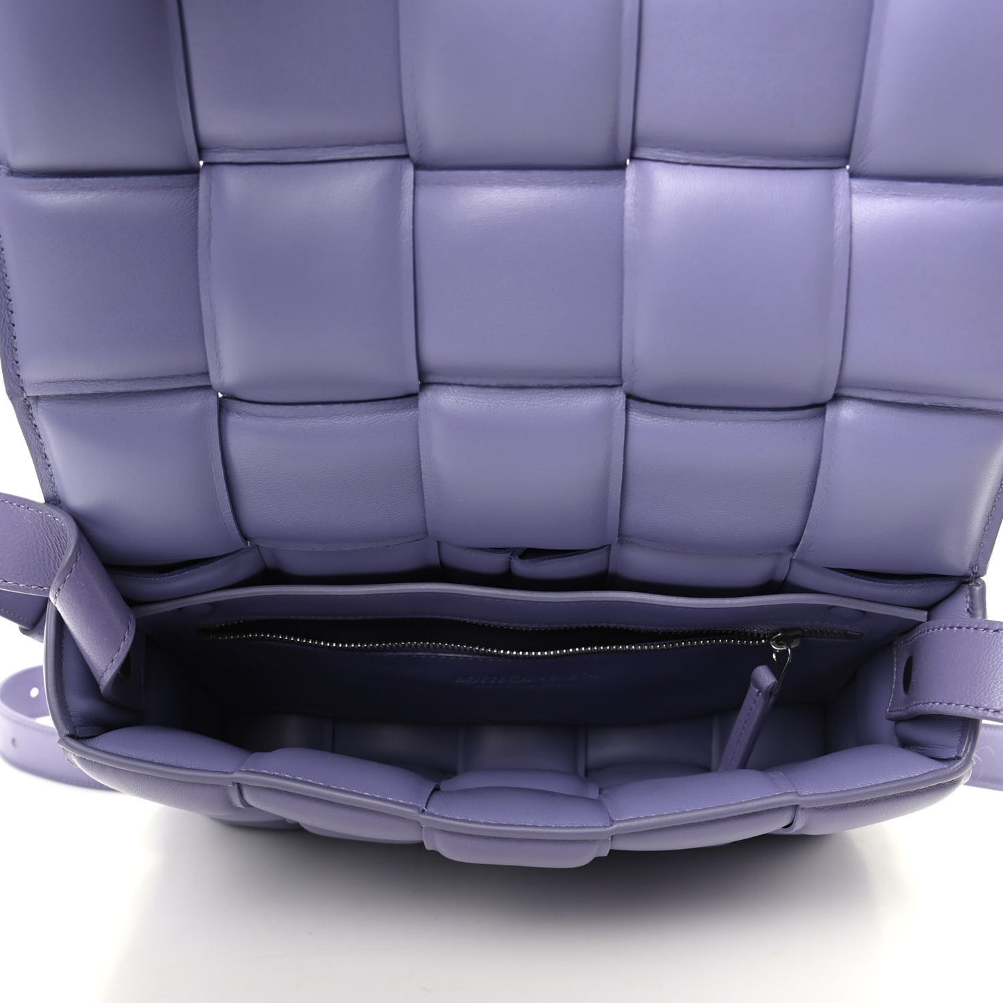 Nappa Maxi Intreccio Padded Cassette Crossbody Bag Lavender