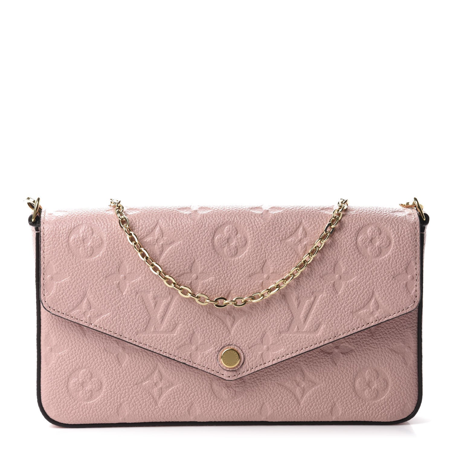 Louis Vuitton Empreinte Pochette Felicie Chain Wallet Rose Poudre 1 of 10