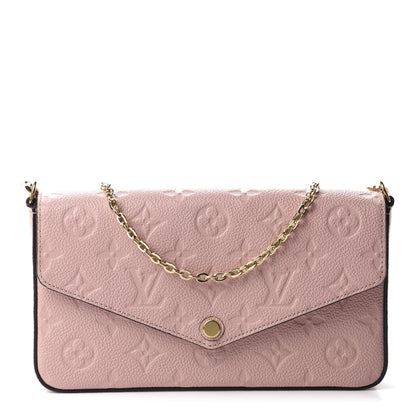 Louis Vuitton Empreinte Pochette Felicie Chain Wallet Rose Poudre 1 of 10
