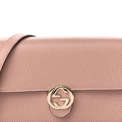 Gucci Dollar Calfskin Interlocking G Chain Wallet Soft Pink 5 of 10