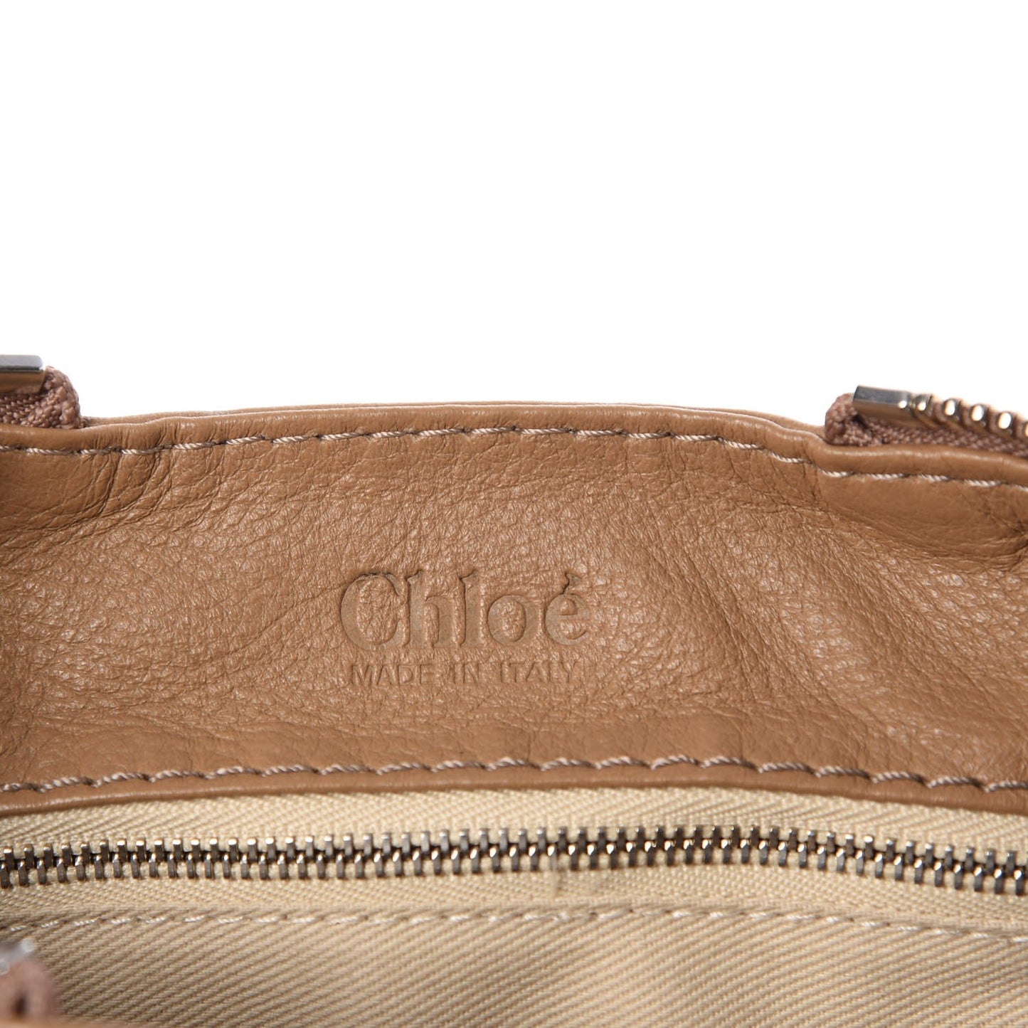 Calfskin Medium Paddington Satchel Taupe