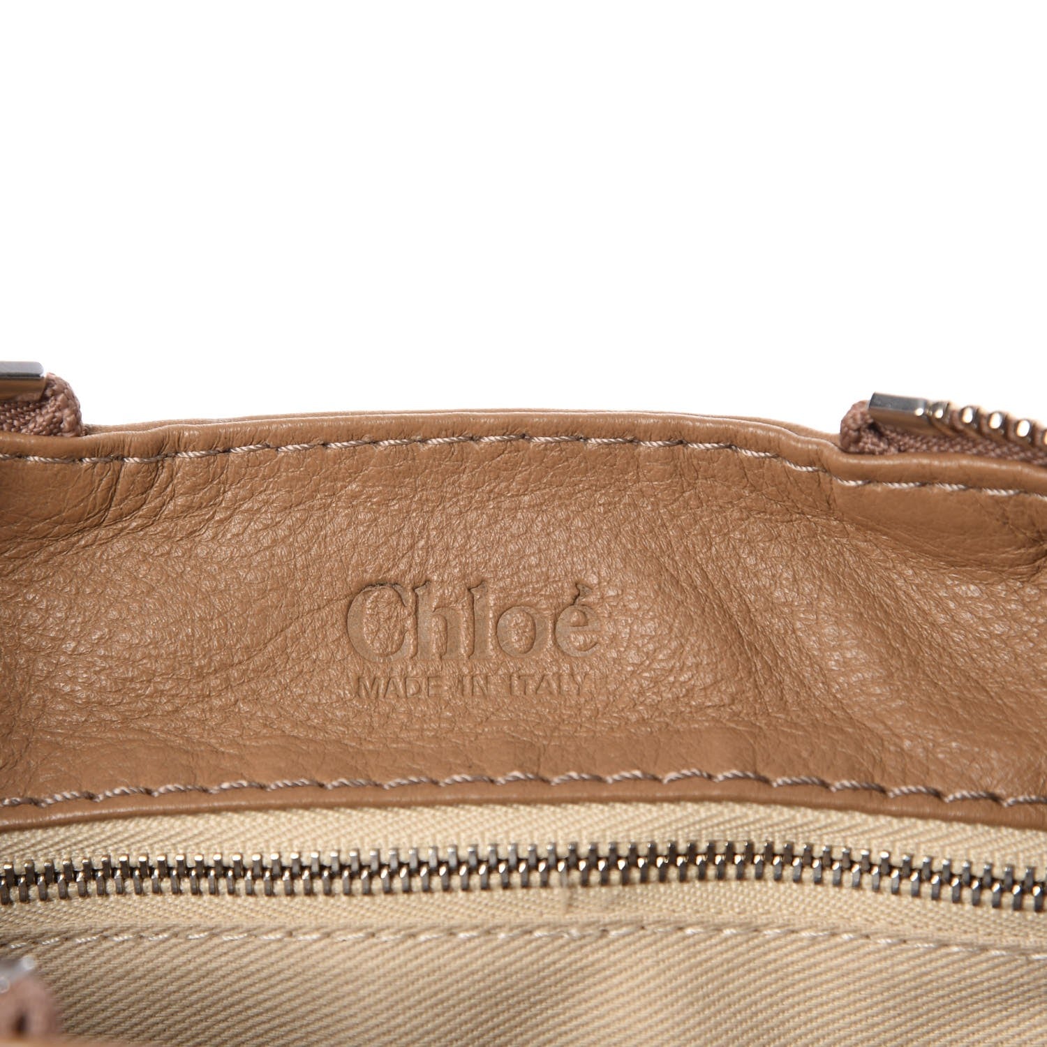 Chloe Calfskin Medium Paddington Satchel Taupe 7 of 8