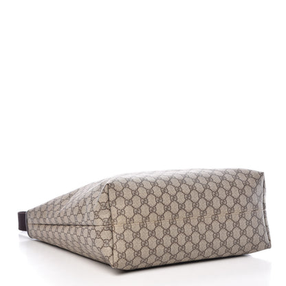 Gucci Soft GG Supreme Monogram Web Handle Vertical Tote Dark Brown 4 of 11