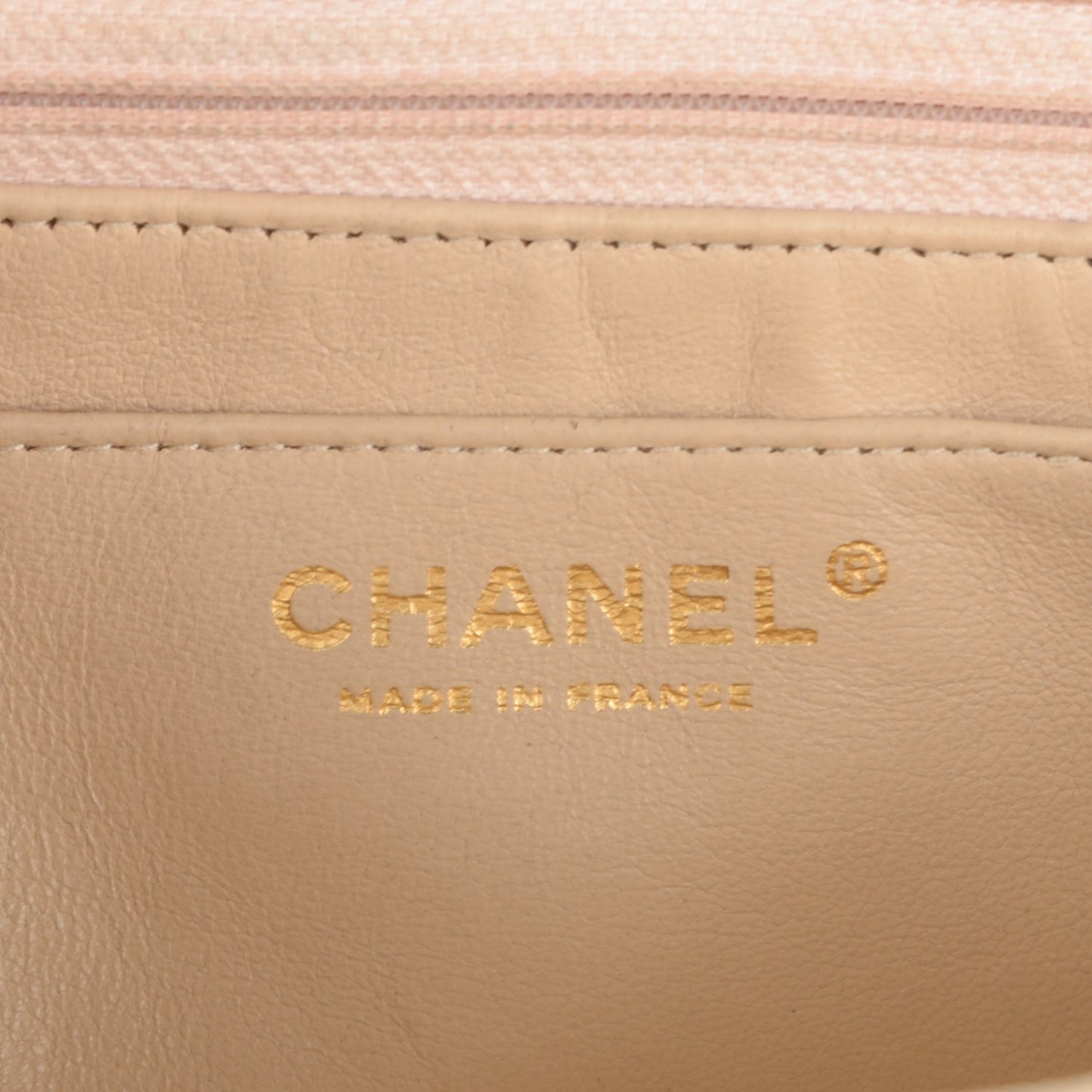 Caviar Quilted Jumbo Single Flap Beige