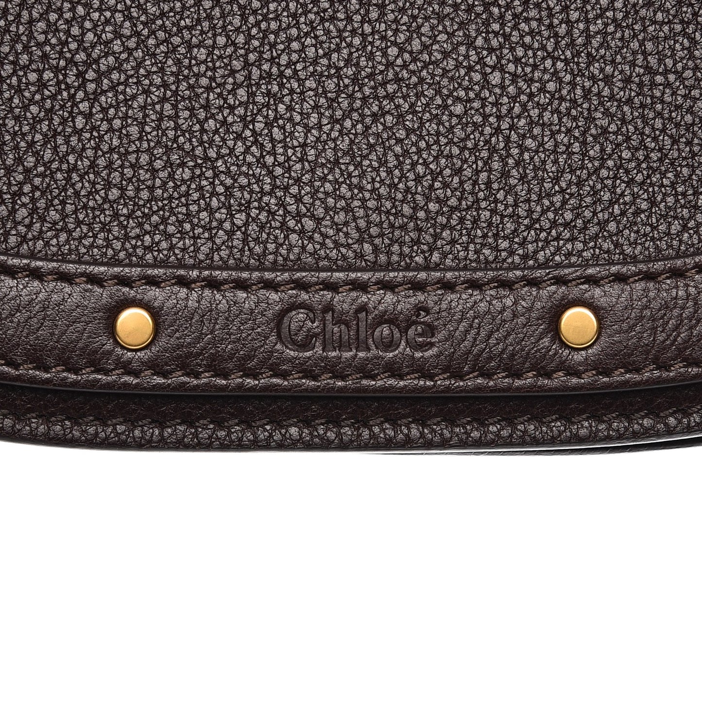 Calfskin Suede Medium Nile Bracelet Bag Carbon Brown