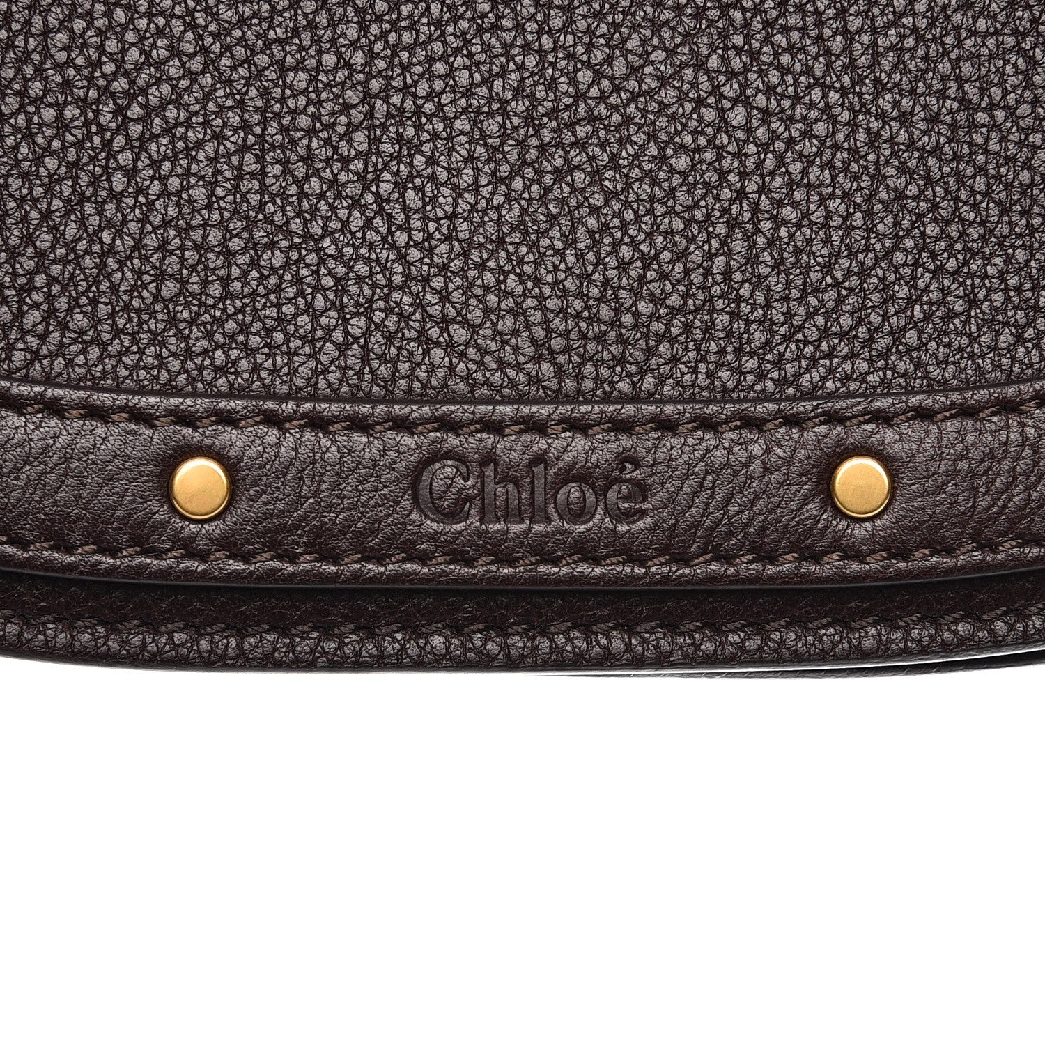 Chloe Calfskin Suede Medium Nile Bracelet Bag Carbon Brown 9 of 9