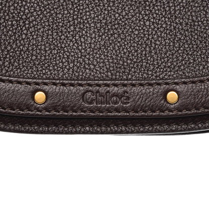 Chloe Calfskin Suede Medium Nile Bracelet Bag Carbon Brown 9 of 9