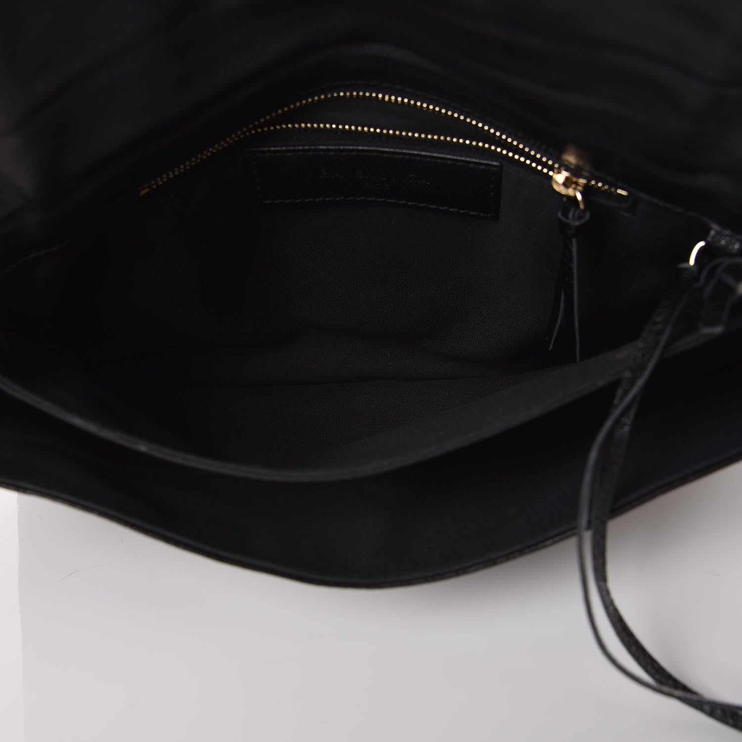 Balenciaga Chevre Gold Metallic Edge Hardware Envelope Clutch Black 5 of 10